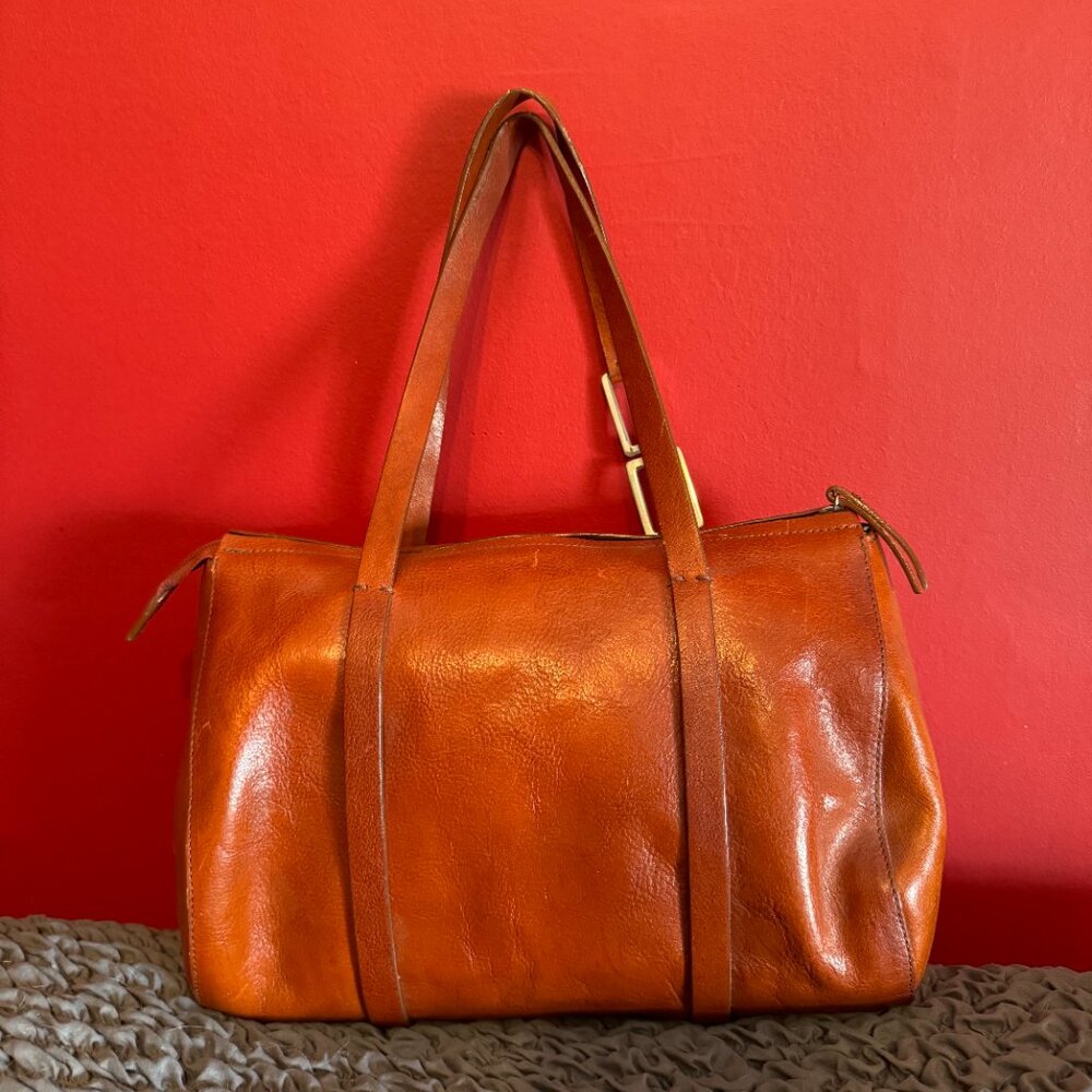 Gorgeous Burnt Orange Francesco Biasia Medium/Small Shoulder Bag - Soft Leather - Picture 2 of 9